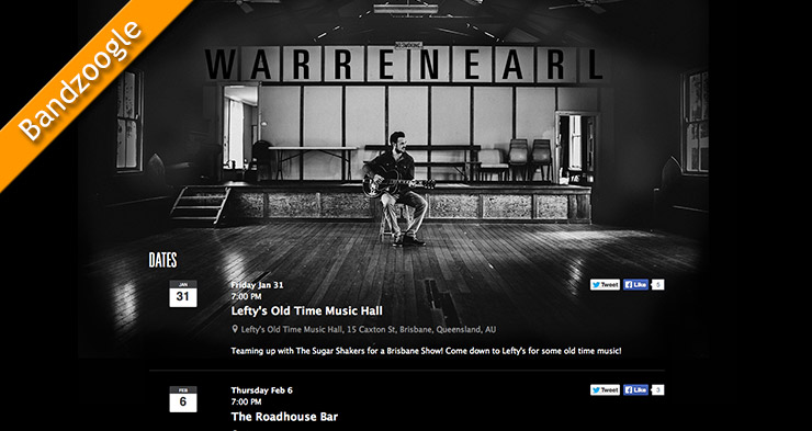 Warren Earl Band Website