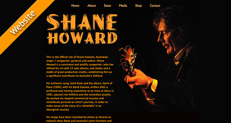 Shane Howard Website